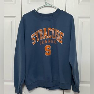 Vintage Syracuse University Logo Navy Blue Sweatshirt MV Sport Size Large